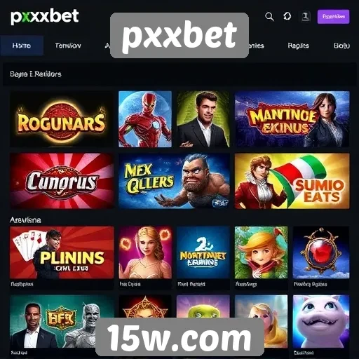 Variedade de jogos oferecidos na plataforma pxxbet